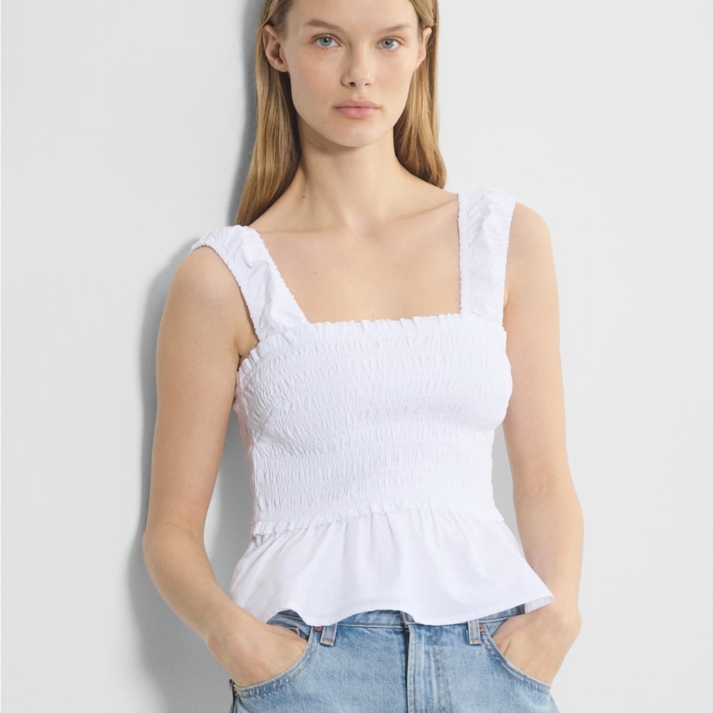 Tabitha Poplin Top, 100% cotton